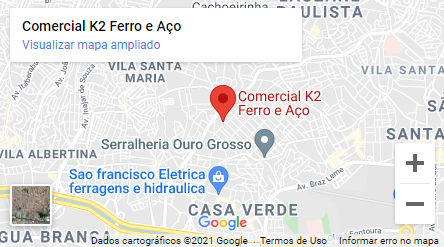 Localização da Comercial K2 Ferro e Aço